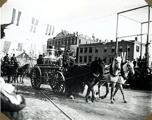 Carnival parade, City Hall Square (1879?)