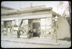 Saugus Center, corner Central & Jasper St, Meacom's Store, oldest drug store in town