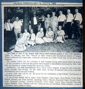 Saugus High School class of 1915 reunion, 1963