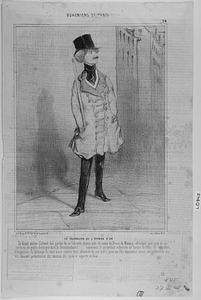 Le CHEVALIER DE L'ÉPERON D'OR. Se disant ancien Colonel des gardes de sa Sainteté, depuis aide de camp du Prince de Monaco, attendant pour prix de ses services un poste distingué dans le Gouvernement.... cependant il accepterait volontiers un bureau de tabac ou une place d'inspecteur du balayage; du reste brave comme tout chevalier de son ordre, pour un rien demandant raison aux enfants de cinq ans, faisant parfaitement des excuses dès qu'on le regarde en face.