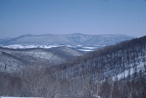 Mt. Greylock from Petersburg Pass Panorama in early spring. South image.