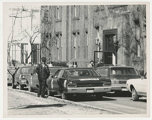 Vehicles in front of the Administration Building (March 11, 1970)