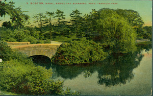 Boston, Mass., bridge and Scarboro' Pond, Franklin Park