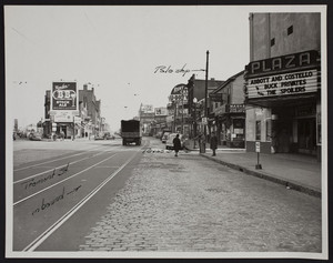Roxbury Crossing, inbound stop, Tremont and Texas Streets, Roxbury, Mass., ca. 1948