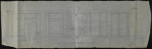 Inch Scale Elevation Development of Small Chamber, 3rd floor, House at No. 2 Raleigh St., Boston, Mass., undated