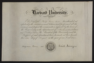 Harvard University certificate in Mathematics & Astronomy