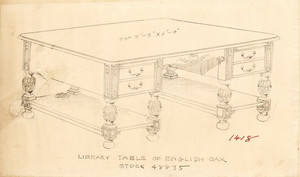 "Library Table of English Oak"