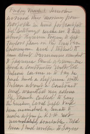 Thomas Lincoln Casey Notebook, November 1894-March 1895, 133, Friday March 1