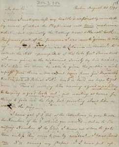 Letter from Jeremy Belknap to Ebenezar Hazard, 21 August 1795