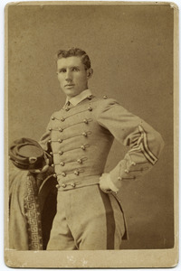 Three quarter-length studio portrait of Walter M. Dickinson in West Point cadet's uniform