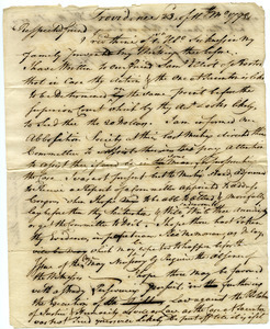 Draft letter from Moses Brown to Samuel Elliot