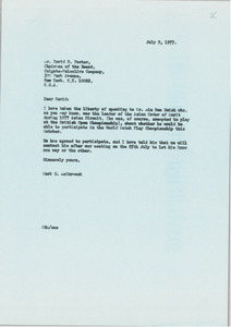 Letter from Mark H. McCormack to David R. Foster