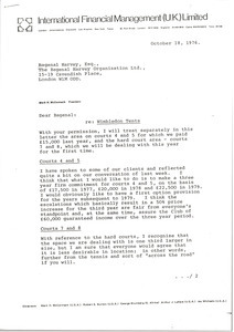 Letter from Mark H. McCormack to Bagenal Harvey