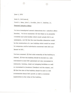 Memorandum from David A. Rees, John L. Macklin and John H. Melcher to Mark H. McCormack