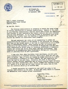 Letter from C. H. Nance to Hugh Potter Baker