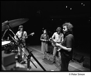 Grateful Dead rehearsing on stage