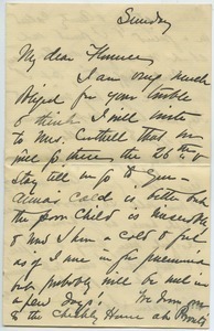 Letter from Elisabeth Savage Porter to Florence Porter Lyman