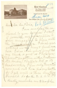 Letter from Emily S. Holmes to W. E. B. Du Bois