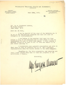 Letter from Myra Kingman Merriman to W. E. B. Du Bois