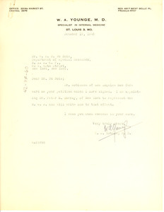 Letter from National Medical Association to W. E. B. Du Bois