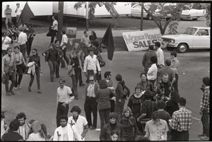 Antiwar demonstration at Fort Dix, N.J.: milling crowd