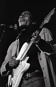 Bob Marley and the Wailers at Paul's Mall: Marley with guitar