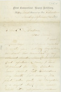 Letter from Charles H. Seymour to Erasmus Darwin Hudson