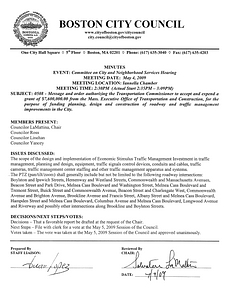 Committee on City and Neighborhood Services meeting minutes, May 4, 2009