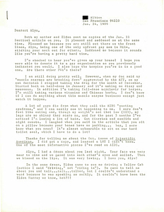 Correspondence from Lou Sullivan to Alyn Hess (January 24, 1989)