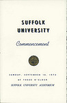 1973 Suffolk University commencement program, College of Arts & Sciences and Sawyer Business School