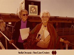 Dr. Josephine Rathbone coming onto a cruise ship