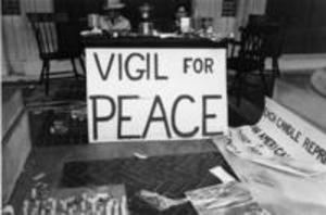 Vigil for Peace table, 1969