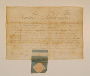 Levi Glezen's Williams College diploma, 1798