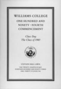 Williams College Class Day Program, 1983