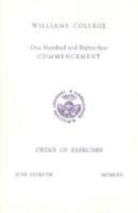 Williams College Commencement Order of Exercises, 1970