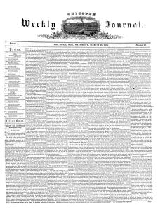 Chicopee Weekly Journal, March 25, 1854
