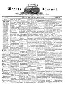 Chicopee Weekly Journal, March 11, 1854