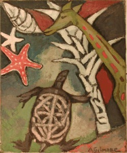 "Untitled (Giraffe and turtle)" Ada Gilmore (1883-1955)