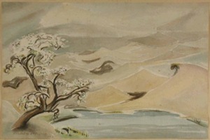 "Landscape With Dunes and Tree" Heinrich Pfeiffer (1874-1956)