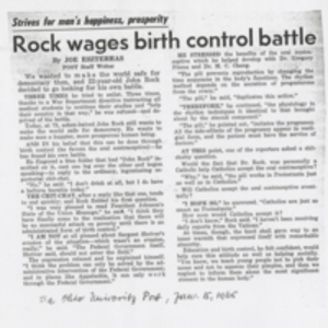 Rock wages birth control battle