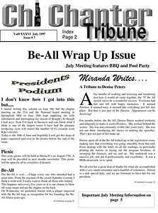 Chi Chapter Tribune Vol. 36 Iss. 07 (July, 1997)