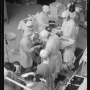 Harvey Cushing operating before the Harvey Cushing Society at its inaugural meeting