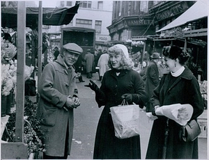 Roberta Cowell and Friend Shopping in French Market (April 22, 1954)