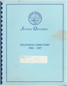 1996-1997 Suffolk University Telephone Directory