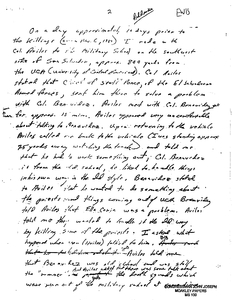 U.S. Major Eric Buckland's handwritten statement of prior knowledge about the Jesuit murders