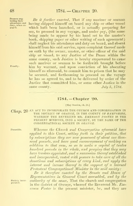 1784 Chap. 0020 An Act To Incorporate The Church And Congregation In The District Of Orange, In The County Of Hampshire, Whereof The Reverend Mr. Emerson Foster Is The Present Minister, Into A Society, By The Name Of The Congregational Society In Orange.