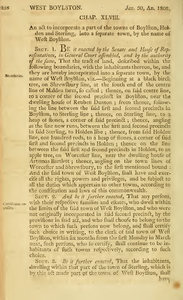 1807 Chap. 0048. An act to incorporate a part of the towns of Boylston, Holden and Sterling, into a separate town, by the name of West Boylston.