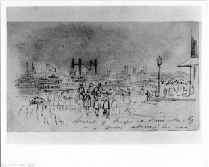 Arrival of the Troops at Louisville, Kentucky in a Snow Storm
