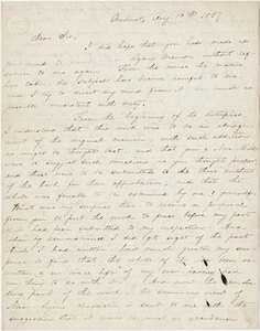 Edward Hitchcock letter to unidentified recipient, 1857 August 10