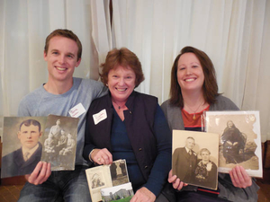 Elizabeth Condon, Patrick Condon and Maura Condon at the Irish Immigrant Experience Mass. Memories Road Show